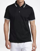 Men's Quick-Dry Short Sleeve Active Polo Black Trendsi