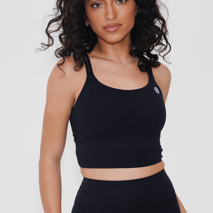 I Am Confident Black Cropped Tank