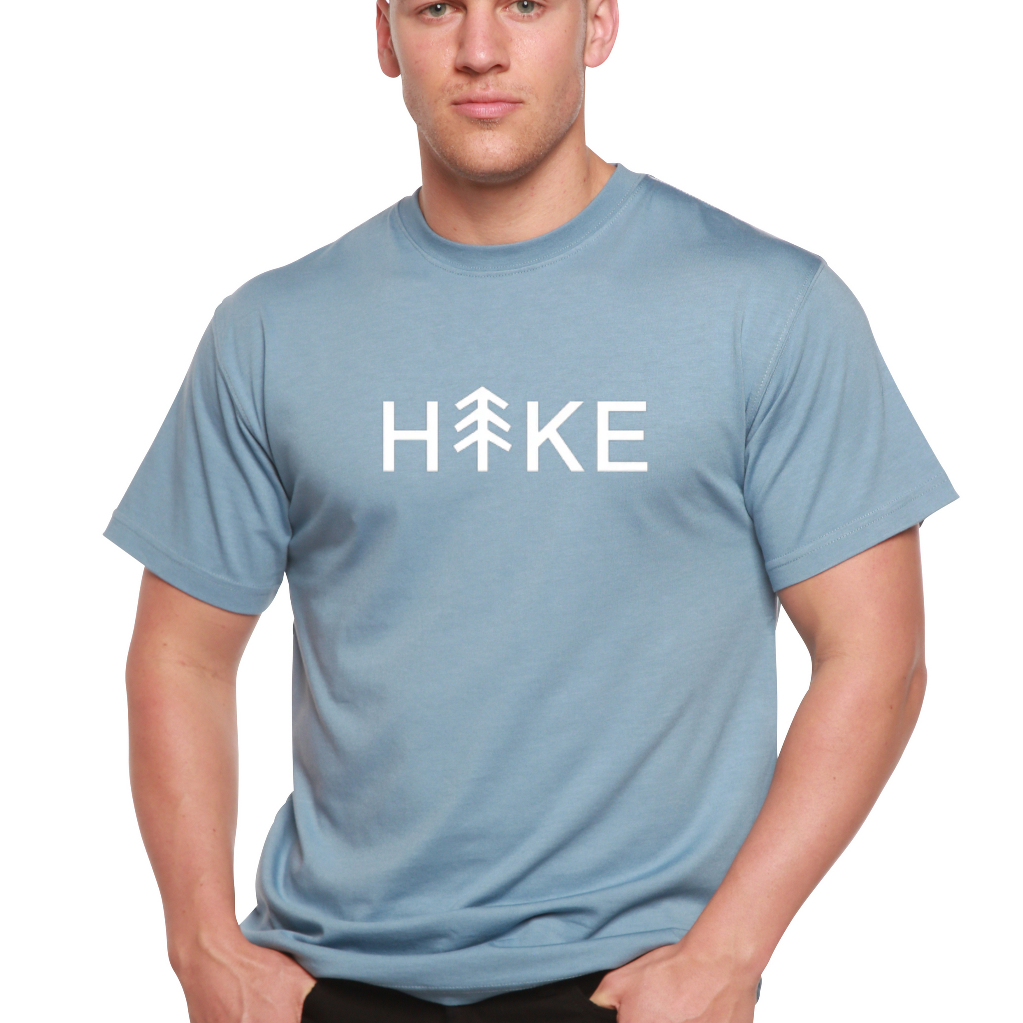 Hike Men's Bamboo Viscose/Organic Cotton Short Sleeve Graphic T-Shirt mens printed Spun Bamboo