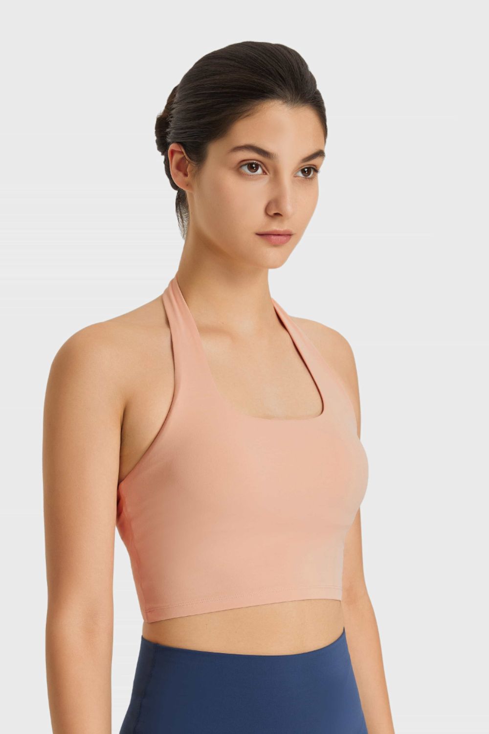 Millennia Breathable Halter Neck Sports Bra Trendsi