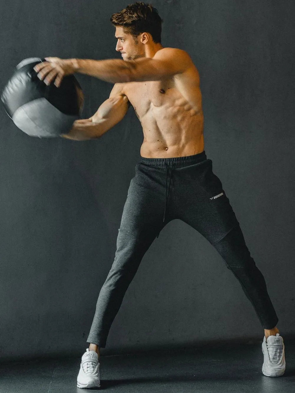 Men's Drawstring Active Pants Black Trendsi