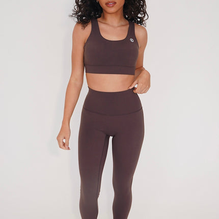 I am Beautifully Radiant Quick Dry Coffee Sports Bra