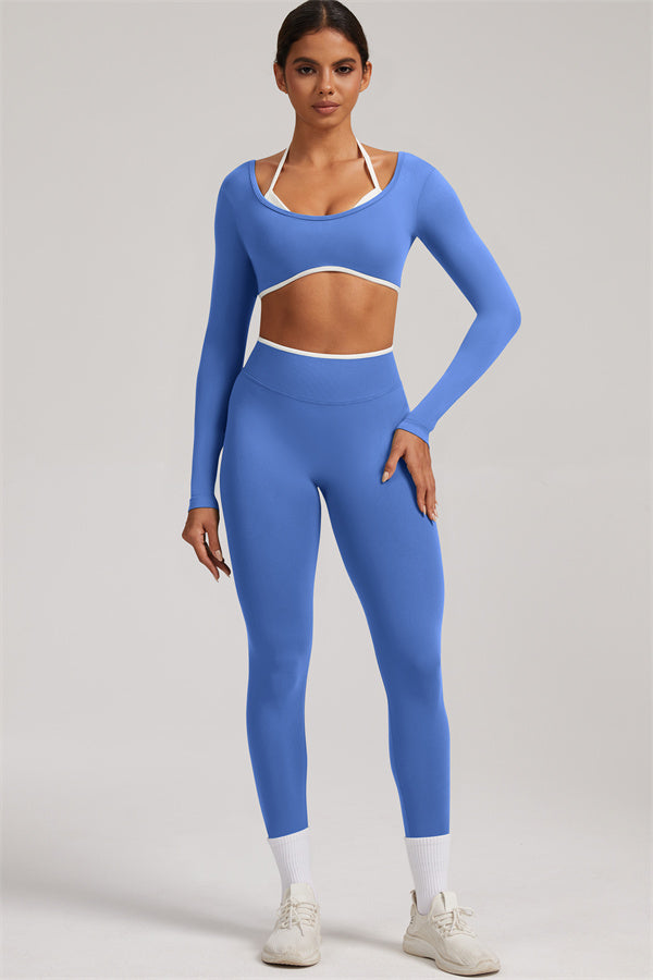 The Elevate New Long Sleeve Crop top Leggings 2-Piece Set