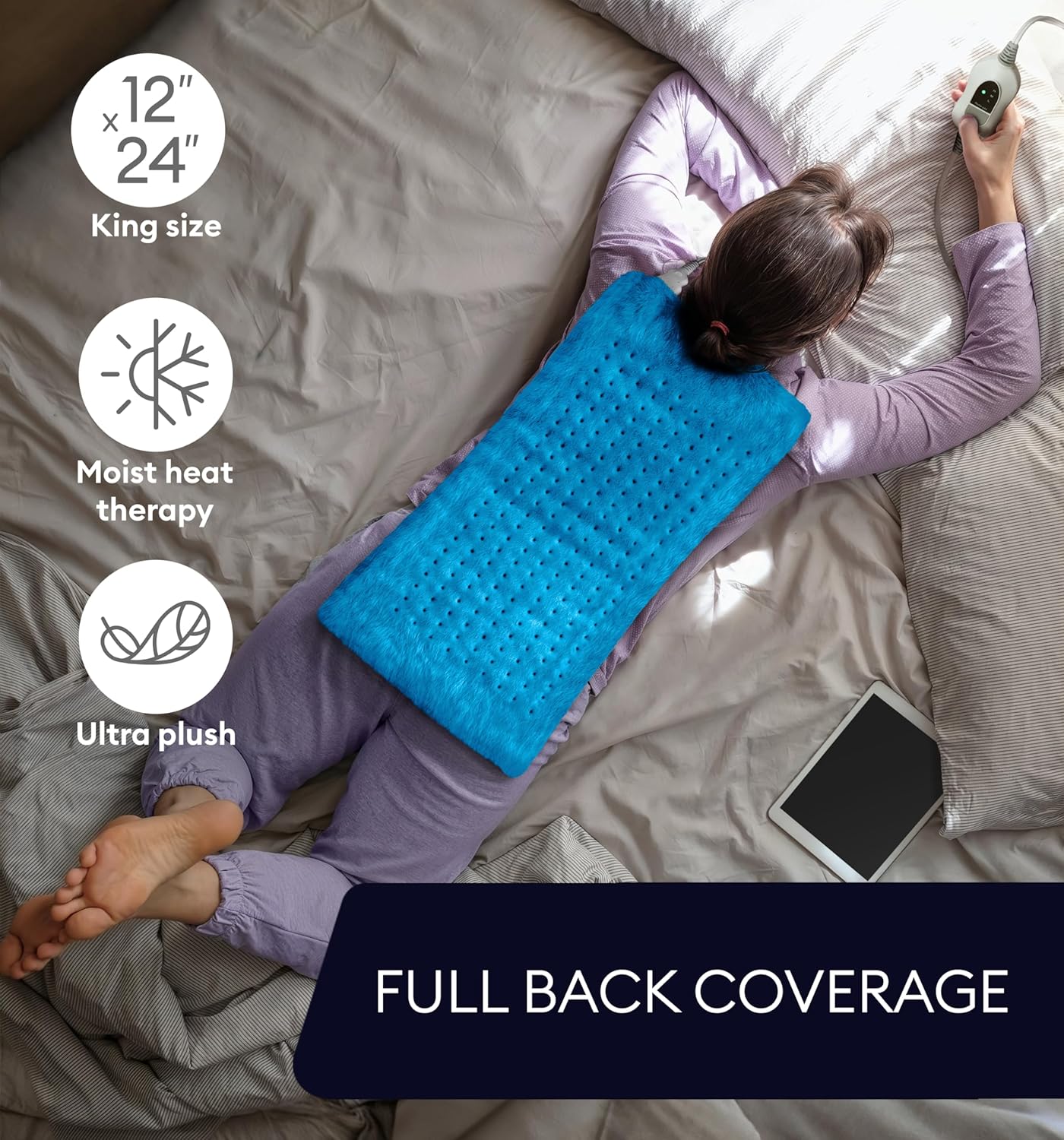 XL Aqua Blue Heating Pad