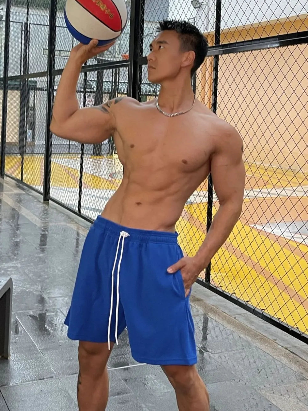 Mens Drawstring Active Shorts Trendsi