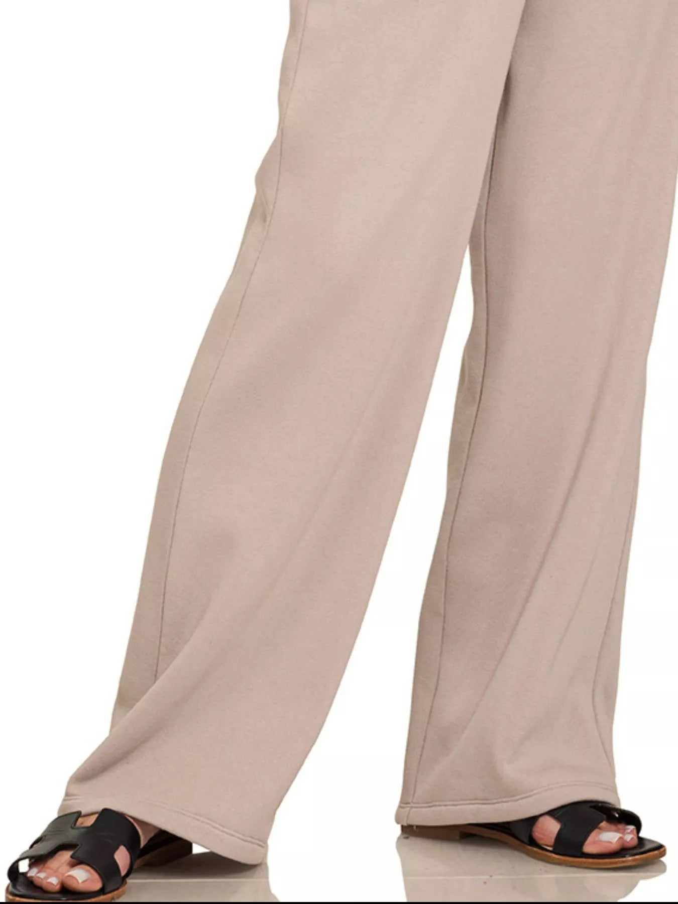 Ash Fleece Pocketed Sweatpants Trendsi