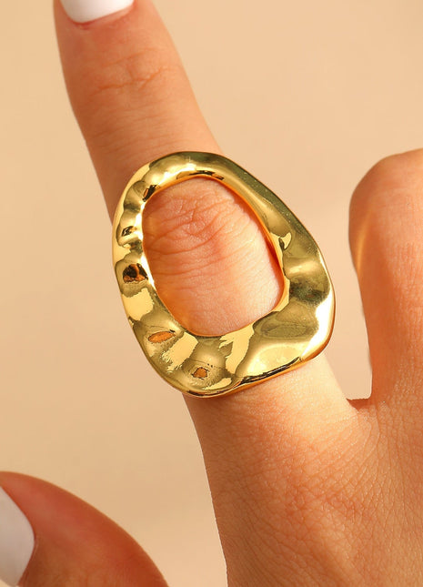 Light Luxury Geometric Line Ring