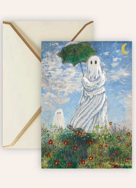 Madame Monet Halloween Remaster Fine Art Greeting Card