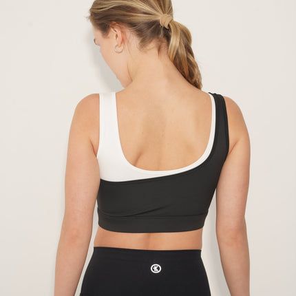 I Am Evolving Colorblock Quick Dry Butter Black Bra