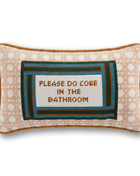 Bathroom Etiquette Needlepoint Pillow