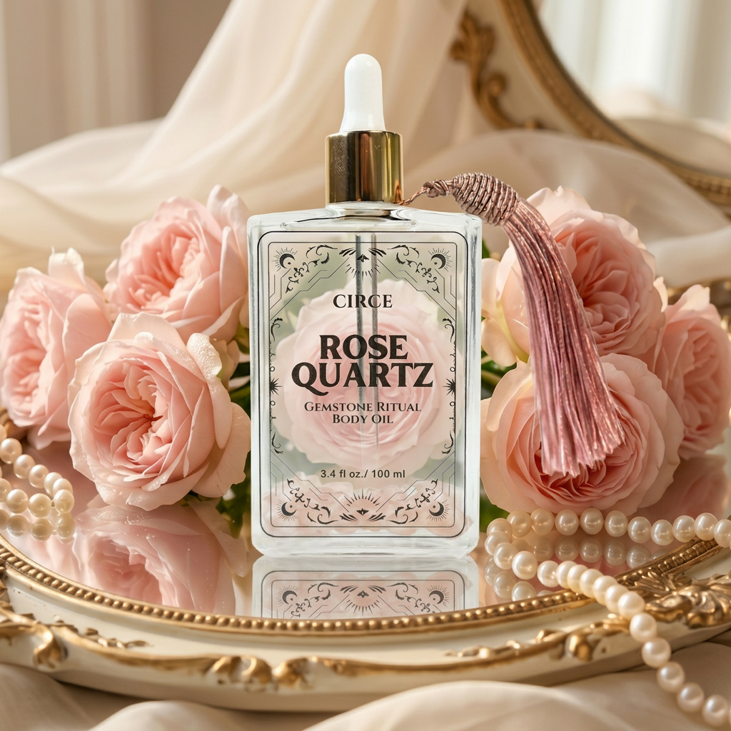 Rose Quartz Body Oil – For Self-Love & Glow | 3.4 oz