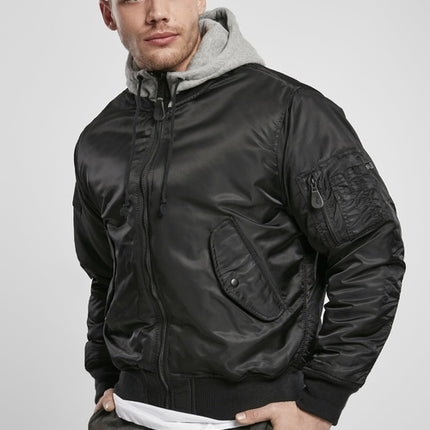 Hooded Flight Bomber Jacket