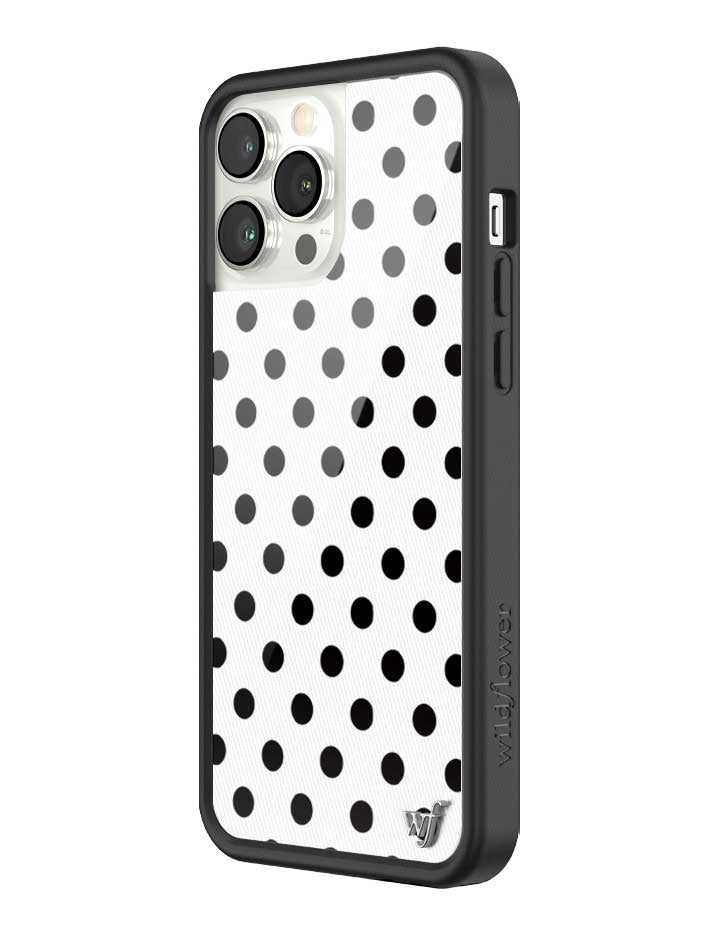 Polka Dot | White and Black iPhone Case iPhone Case Wildflower Cases