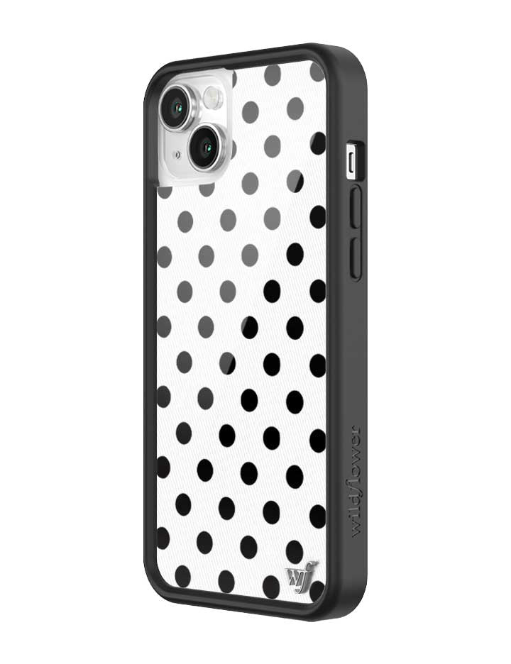 Polka Dot | White and Black iPhone Case iPhone Case Wildflower Cases