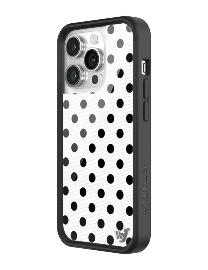 Polka Dot | White and Black iPhone Case iPhone Case Wildflower Cases