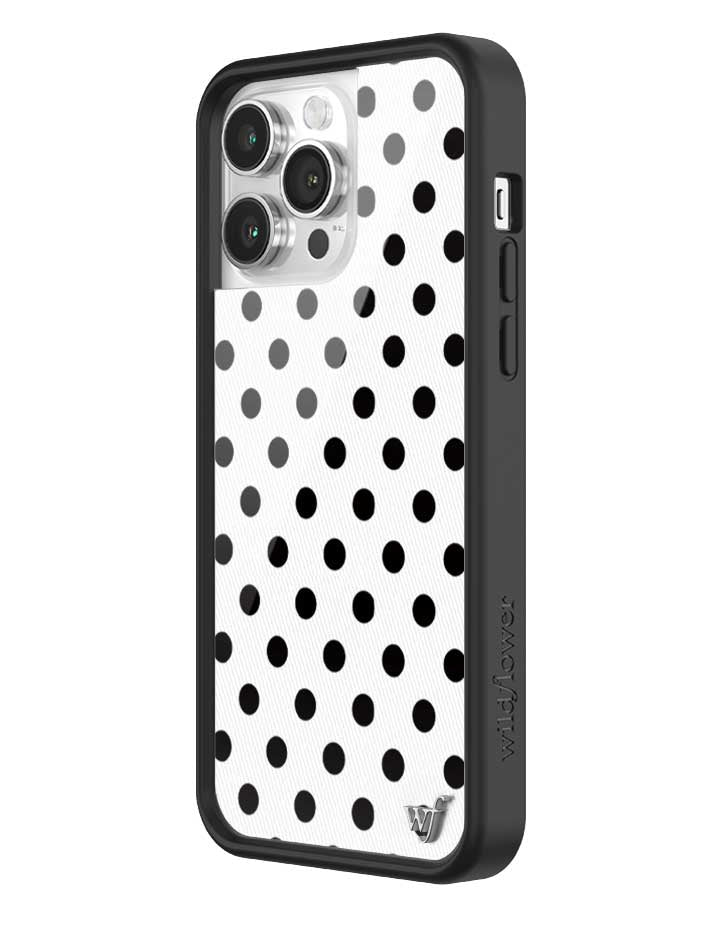 Polka Dot | White and Black iPhone Case iPhone Case Wildflower Cases