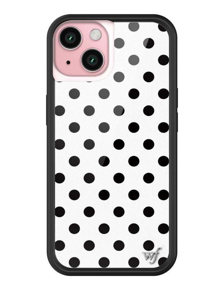 Polka Dot | White and Black iPhone Case iPhone 15 iPhone Case Wildflower Cases