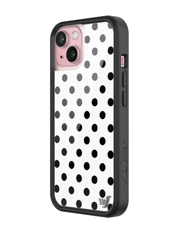 Polka Dot | White and Black iPhone Case iPhone Case Wildflower Cases