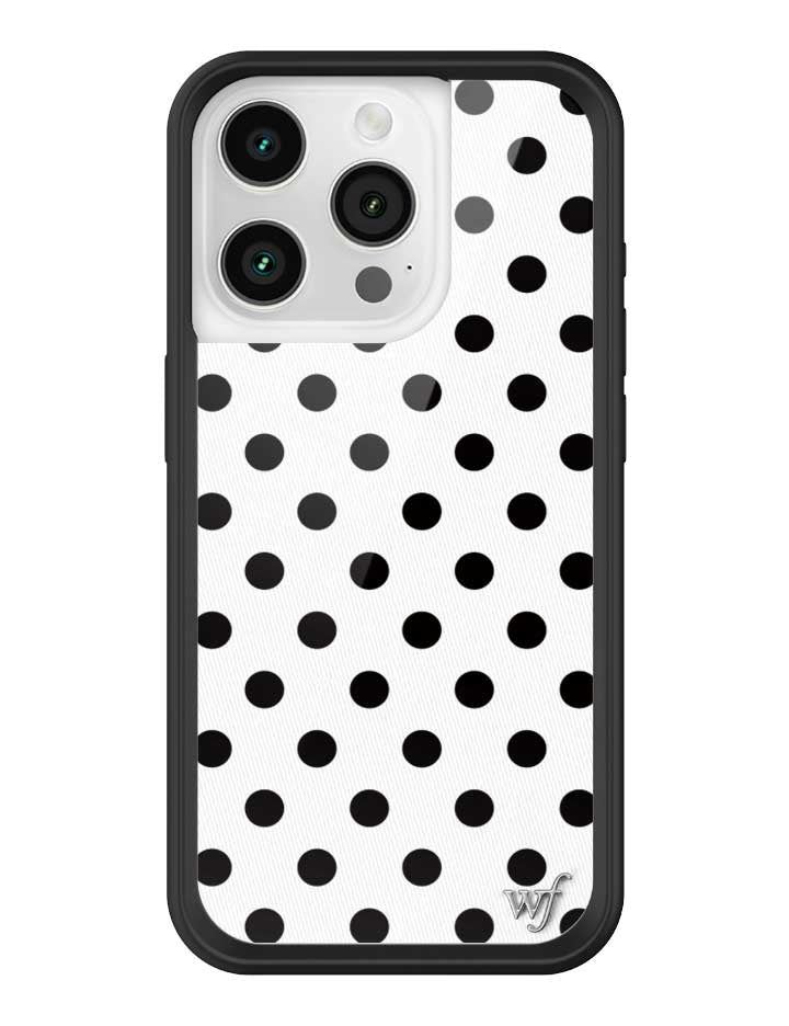 Polka Dot | White and Black iPhone Case iPhone 15 Pro iPhone Case Wildflower Cases