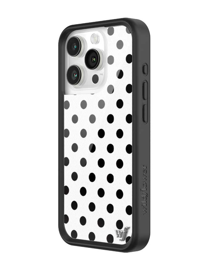Polka Dot | White and Black iPhone Case iPhone Case Wildflower Cases