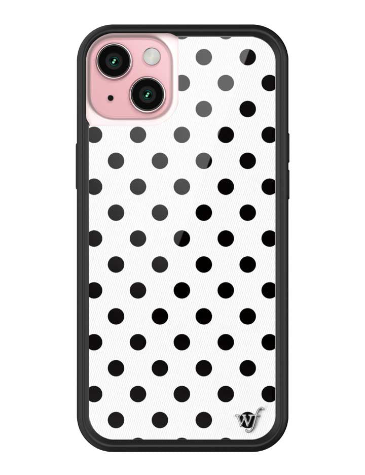Polka Dot | White and Black iPhone Case iPhone 15 Plus iPhone Case Wildflower Cases