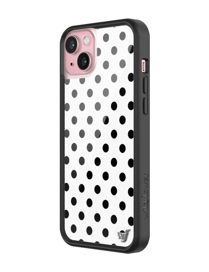 Polka Dot | White and Black iPhone Case iPhone Case Wildflower Cases