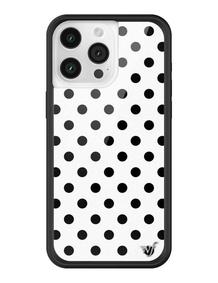 Polka Dot | White and Black iPhone Case iPhone 15 Pro Max iPhone Case Wildflower Cases