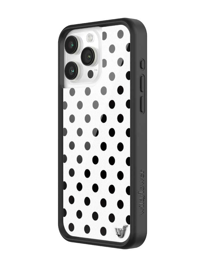 Polka Dot | White and Black iPhone Case iPhone Case Wildflower Cases