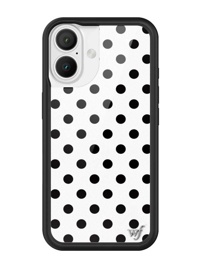 Polka Dot | White and Black iPhone Case iPhone 16 iPhone Case Wildflower Cases