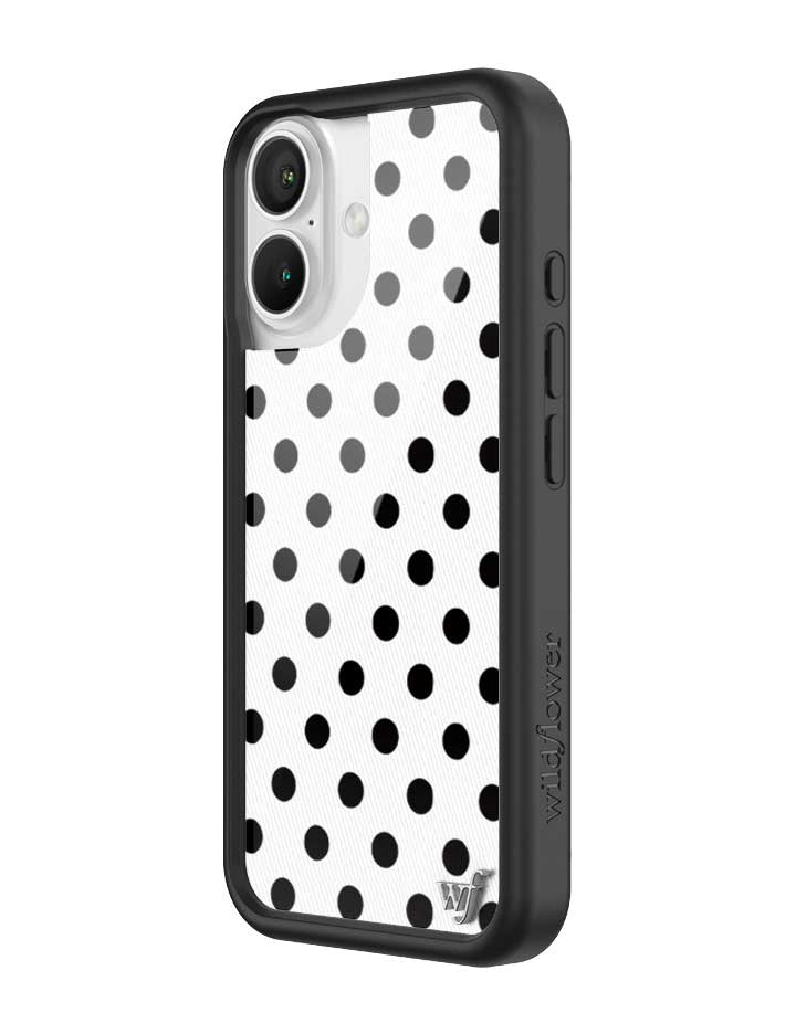 Polka Dot | White and Black iPhone Case iPhone Case Wildflower Cases