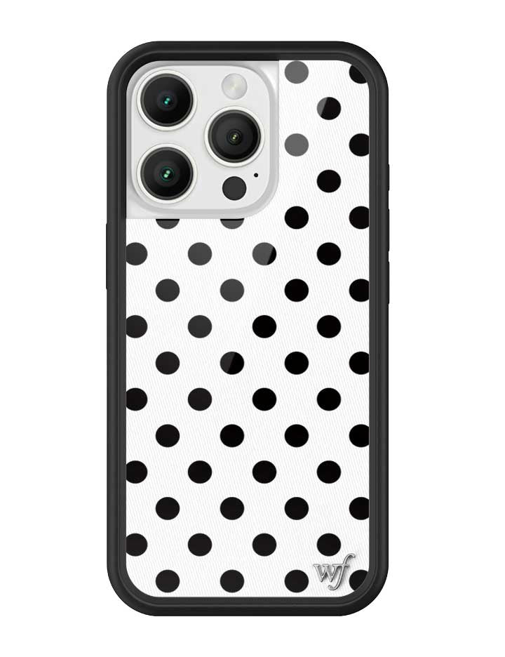 Polka Dot | White and Black iPhone Case iPhone 16 Pro iPhone Case Wildflower Cases