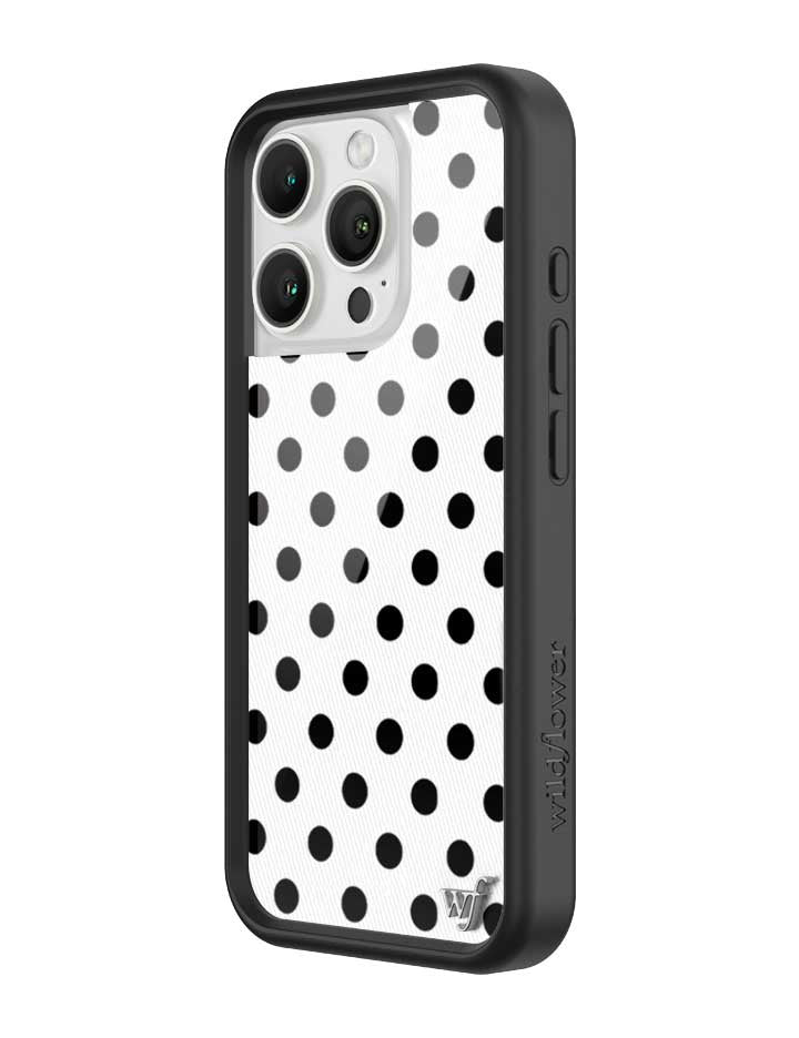 Polka Dot | White and Black iPhone Case iPhone Case Wildflower Cases