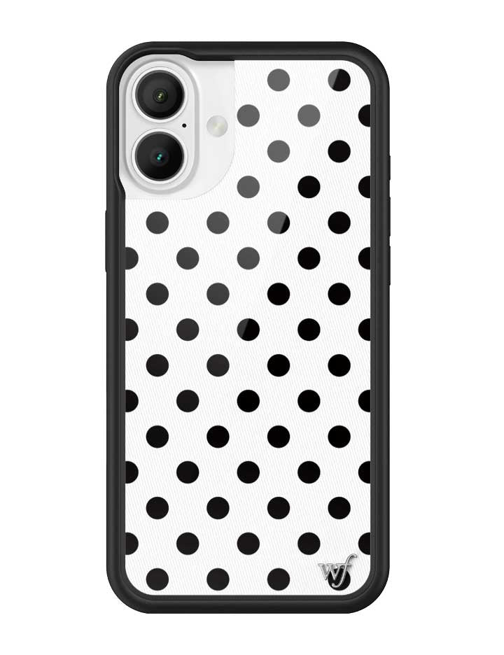Polka Dot | White and Black iPhone Case iPhone 16 Plus iPhone Case Wildflower Cases