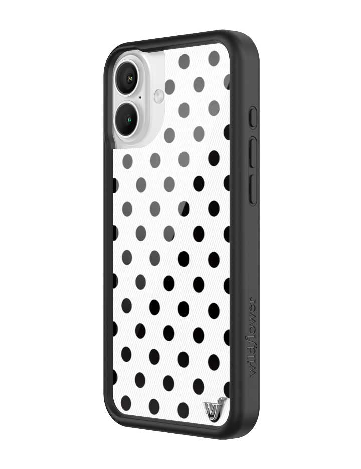 Polka Dot | White and Black iPhone Case iPhone Case Wildflower Cases