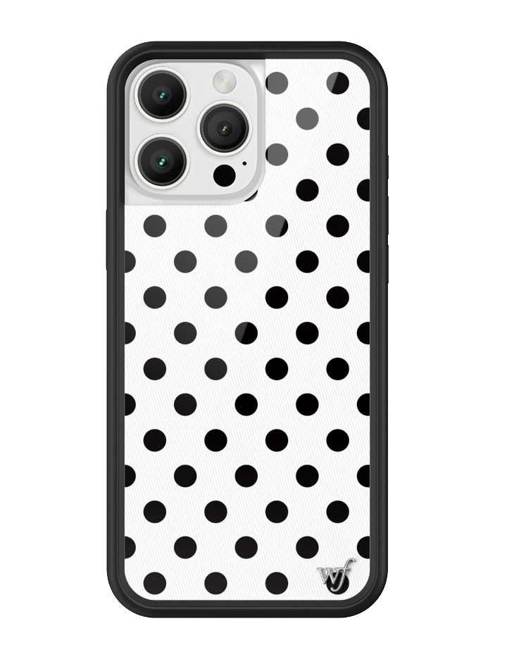 Polka Dot | White and Black iPhone Case iPhone 16 Pro Max iPhone Case Wildflower Cases