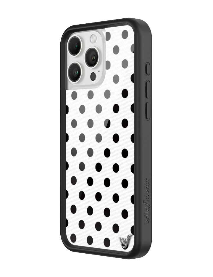 Polka Dot | White and Black iPhone Case iPhone Case Wildflower Cases