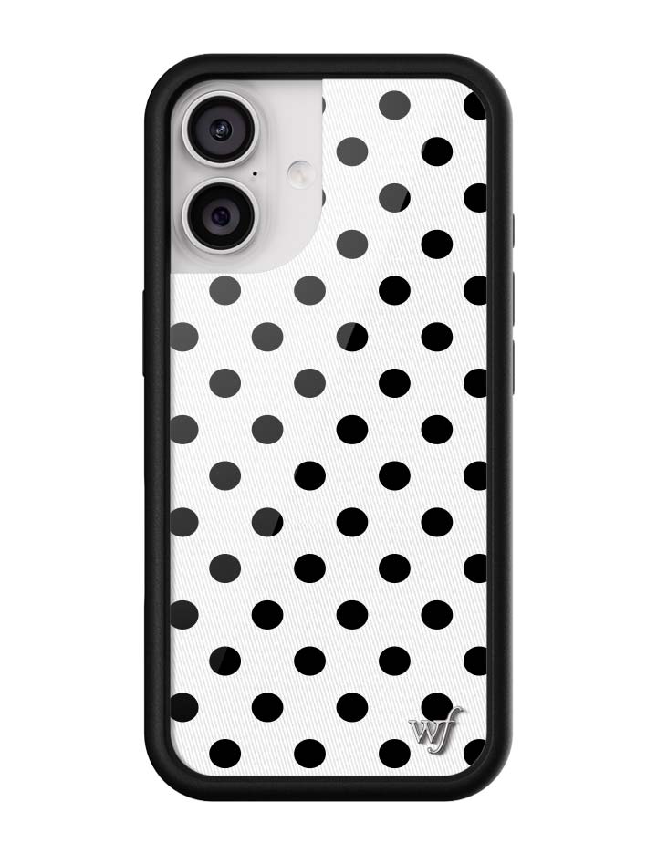 Polka Dot | White and Black iPhone Case iPhone 17 iPhone Case Wildflower Cases