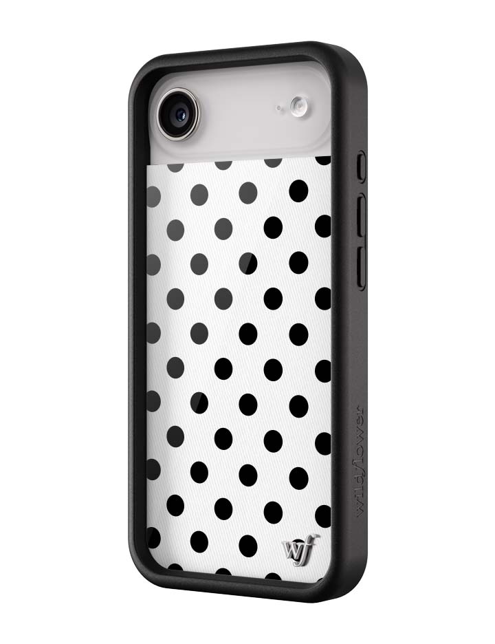 Polka Dot | White and Black iPhone Case iPhone Case Wildflower Cases