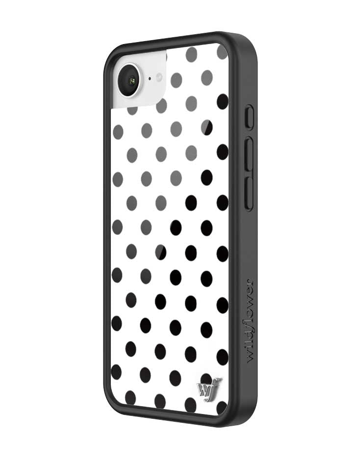 Polka Dot | White and Black iPhone Case iPhone Case Wildflower Cases