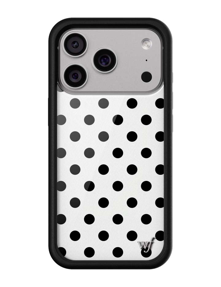 Polka Dot | White and Black iPhone Case