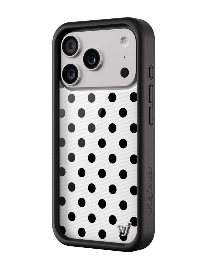 Polka Dot | White and Black iPhone Case iPhone Case Wildflower Cases