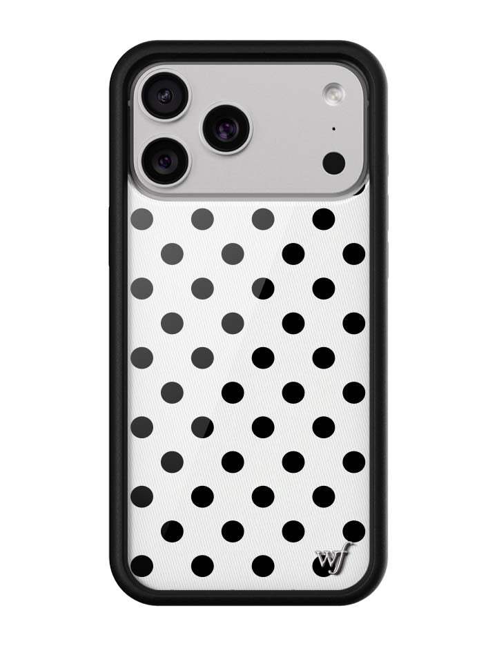 Polka Dot | White and Black iPhone Case iPhone 17 Pro Max iPhone Case Wildflower Cases