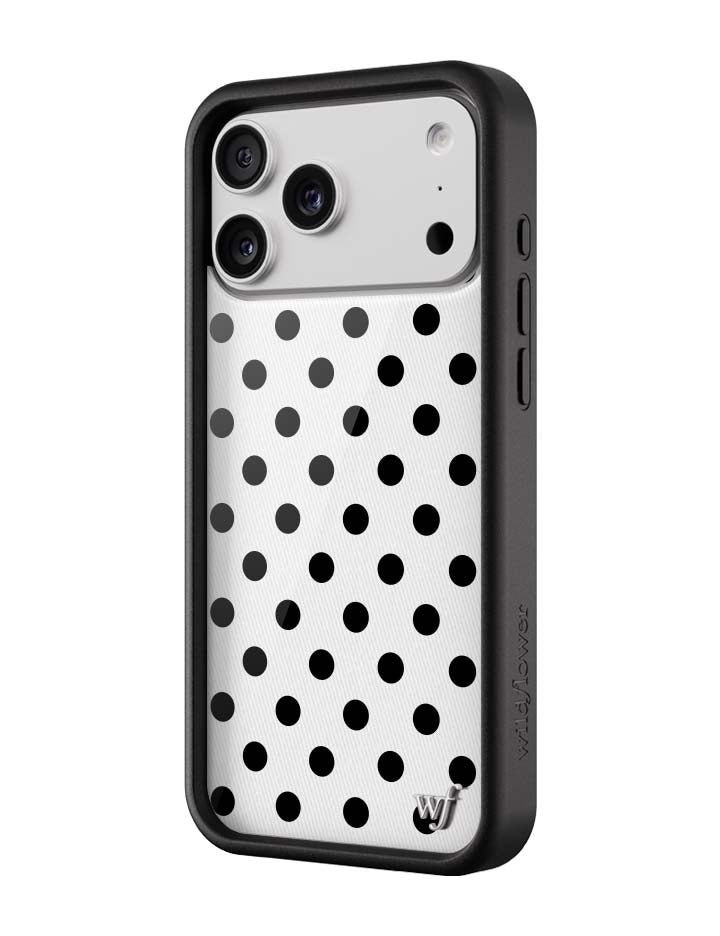 Polka Dot | White and Black iPhone Case iPhone Case Wildflower Cases