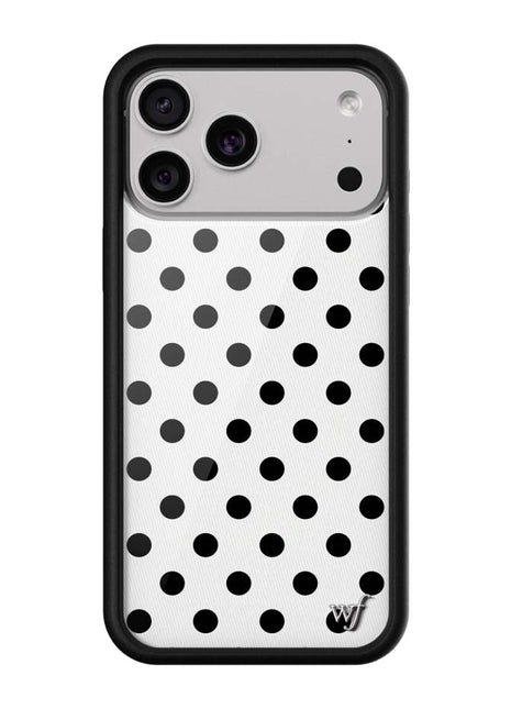 Polka Dot | White and Black iPhone Case