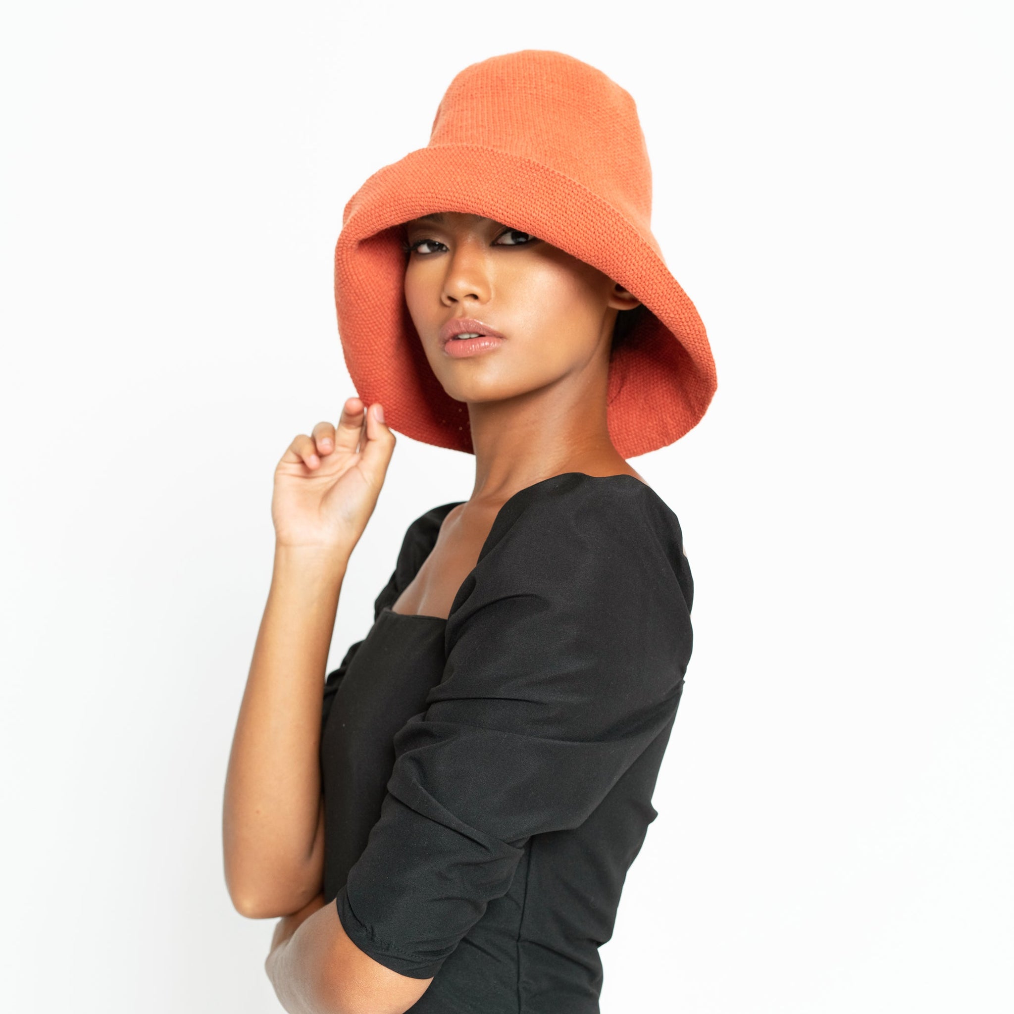 BLOOM Crochet Hat In Burnt Sienna BrunnaCo