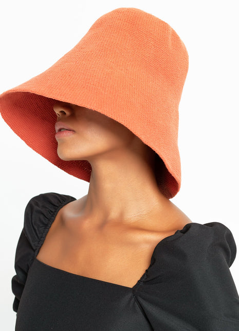 BLOOM Crochet Hat In Burnt Sienna One size Burnt Sienna Cotton Crochet BrunnaCo