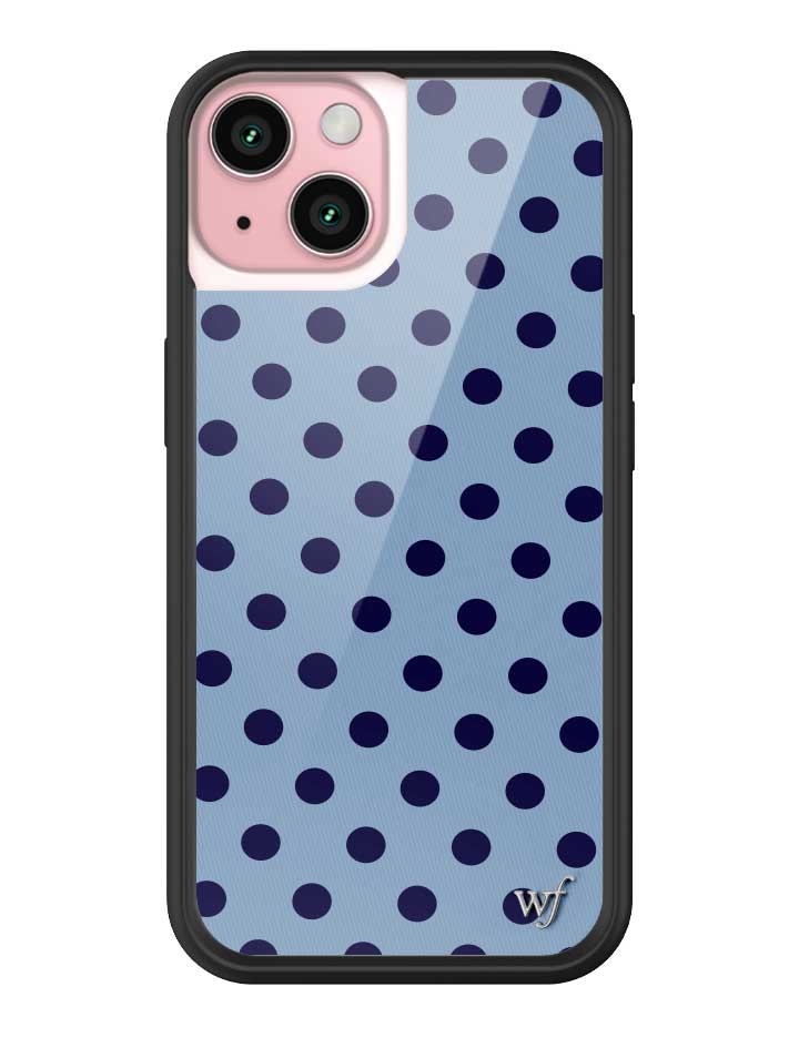 Polka Dot | Blue and Navy Blue iPhone Case iPhone 15 iPhone Case Wildflower Cases
