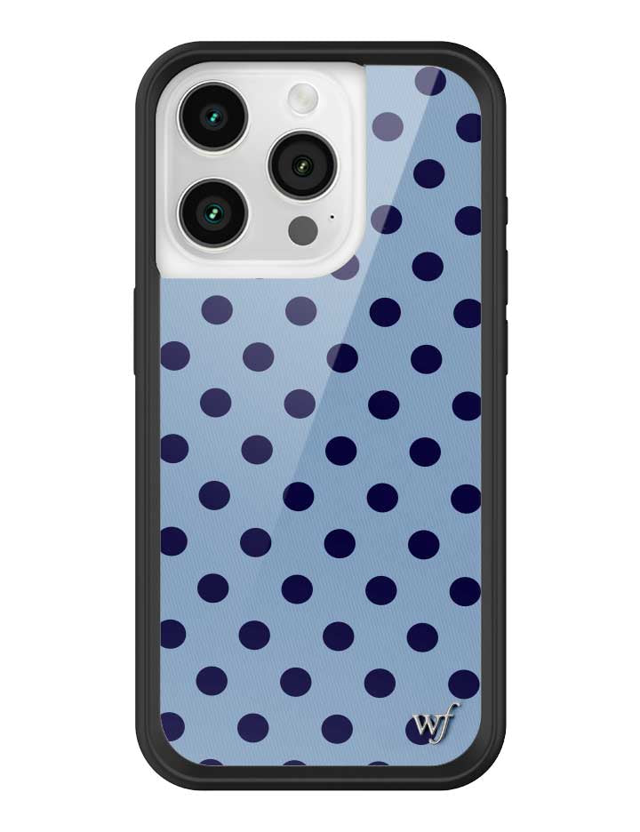 Polka Dot | Blue and Navy Blue iPhone Case iPhone 15 Pro iPhone Case Wildflower Cases