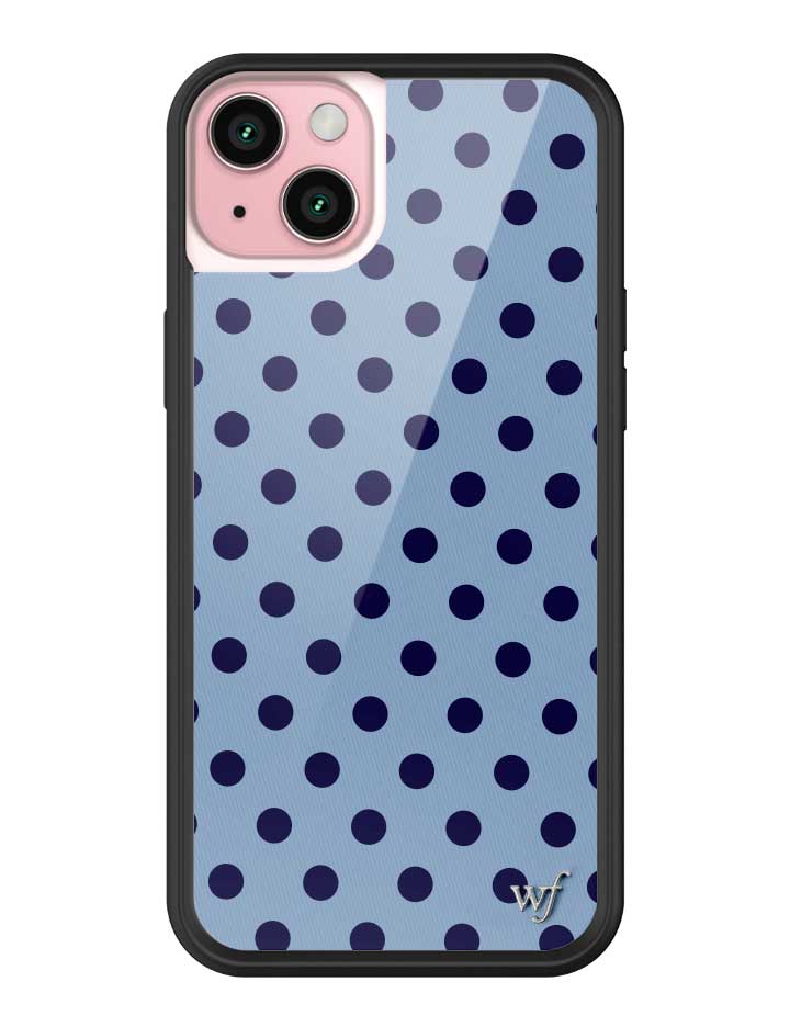 Polka Dot | Blue and Navy Blue iPhone Case iPhone 15 Plus iPhone Case Wildflower Cases