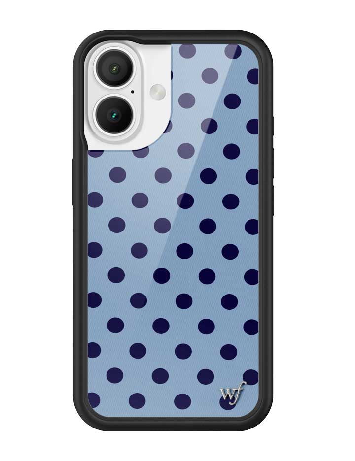 Polka Dot | Blue and Navy Blue iPhone Case iPhone 16 iPhone Case Wildflower Cases